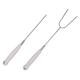 2 Pcs Retractable Barbecue Fork Barbecue Supply Bbq Kits Bbq Tool Barbeque Meat Stick Bbq Stick Paddle Camping Food Fork