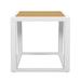Nuu Garden Outdoor 18 Inch Square Side Table Aluminum Frame Imitation Wood Tabletop