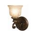 Crystorama 7401-BU Wall Sconces 7in Bronze Umber Wrought Iron 1-light