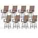 Sunmthink Outdoor Swivel Bar Stools Outdoor Patio Bar Set Patio Furniture Set Set of 8