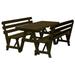 Kunkle Holdings LLC Pine 5 Picnic Table with 2 Backed Benches Coffee