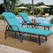 Kullavik Outdoor Chaise Lounge Furniture 3-Piece Set Turquoise New