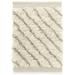 Diagonal Stripe Indoor/Outdoor Rug 8x10 - White/Light Grey