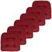 Sweet Home Collection Indoor-Outdoor Reversible Patio Seat Cushion Red Set of 6 U-Shape