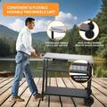 Pizzello Outdoor Grill Dining Cart Pro Silver