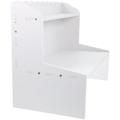 Wood-Plastic Plate Storage Rack Multi-purpose Shelves Cutlery Organizer Multi-layer Holder Bathroom Office