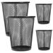 4 Pcs Mini Mesh Pen Holder Desk Accessories Penholder Metal Pencil Tabletop Office