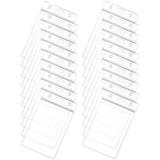 20pcs Vertical Name Badge Holder Clear ID Badge Sleeve Work Badge Holder Sleeve