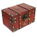 Storage Box Jewelry Container Desktop Basket Decor Home Glove with Cover Pirate Chest Tarot Case