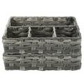 2 Pcs Rattan Storage Basket Hamper Storage Desktop Organizer Clothes Storage Storage Baskets Clothes Basket Office