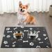 Findosom 16 x24 Pet Feeding Mat PVC Absorbent Pet Mat Dog Food Mat for Food and Water Bowl No Stains Easy Clean Quick Dry Dog Water Dispenser Mat Pet Food Mat Dark Gray