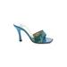 Charles David Mule/Clog: Blue Color Block Shoes - Women's Size 6