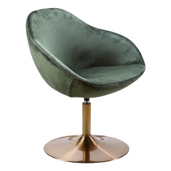 Wohnling Besuchersessel »Sarin« Samt drehbar grün, 47x70x44 cm Image