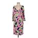 Lilly Pulitzer Casual Dress - Wrap: Pink Print Dresses - Women's Size Small