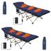 Cot Camping Cot Heated Camping cot with 10000mAh Power Bank Heavy Duty Holds 500 Lbs - 74 x 26.5 2-Pack Navyblue