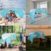 LemoHome 3-4 Person Camping Dome Tent Waterproof Portable Tent with Carry Bag Blue