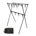 Htovila Cookware Hanger Alloy Outdoor BBQ Tool Clothes Stand Aluminum Alloy Outdoor Portable Aluminum Alloy Cookware Portable Aluminum Outdoor BBQ Tool BBQ Tool Clothes YUBZ ERYUE ZIEM SIUKE