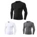 Walmeck T-shirt Sleeve Compression Quick 3pcs Men s Sleeve Quick Dry Workout Thermal Sleeve Undershirt Compression Men Thermal Dry Workout T-Shirt Workout T-Shirt Tops 3 Compression Men Workout Tops