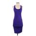 Venus Casual Dress - Bodycon: Purple Solid Dresses - Women's Size Small