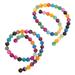 2 Strings Jewlery Bracelets Colored Beads Spacer Beads Natural Agate Round Beads DIY Bracelet Bracelet Colorful Agate Beads (10mm [38 Pieces/string] 2 Pieces Packaged Stripe Round Beads Natural Stone