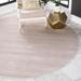 Solid/Striped Richye Collection Area Rug Beige - 3 3 Round