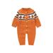 dmqupv Big Kid Childrenscostume Male Boys 18 Month Summer Clothes Long Sleeve Knitted Sweater Romper Jumpsuit Baby Boy Beach Outfit (Orange 3-6 Months)