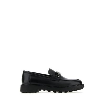 Leather Galles Loafers - Black - Ferragamo Slip-Ons