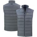 Men's Cutter & Buck Gray Green Bay Packers Primary Mark Evoke PrimaLoft Hybrid Eco Softshell Recycled Full-Zip Vest