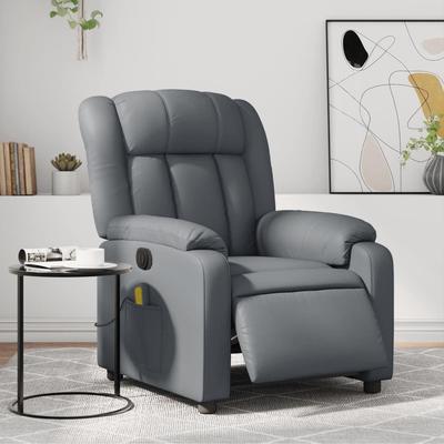 vidaXL Massage Recliner Chair Reclining Armchair for Elderly Faux Leather