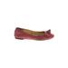 Isola Flats: Burgundy Shoes - Women's Size 7 1/2 - Round Toe