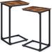 C Shaped End Table Set of 2 - 15.75"D x 11.81"W x 27.3"H
