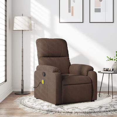 vidaXL Massage Recliner Chair Wingback Reclining Armchair Microfiber Fabric