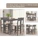 Counter Height 5-Piece Dining Table Set with 1 Rectangular Dining Table and 4 Dining Chairs for 4