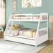 Solid Wood Twin Over Full Bunk Bed with Two Storage Drawers