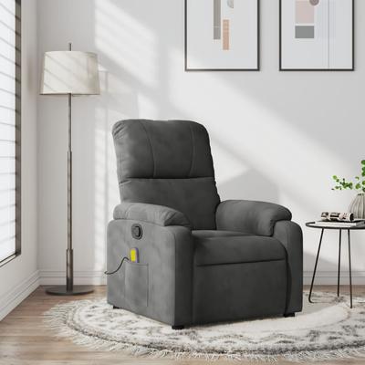 vidaXL Massage Recliner Chair Wingback Reclining Armchair Microfiber Fabric