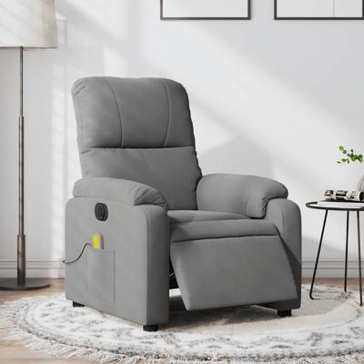 vidaXL Massage Recliner Chair Wingback Reclining Armchair Microfiber Fabric