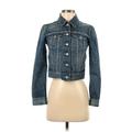 Levi's Denim Jacket: Short Blue Print Jackets & Outerwear - Women's Size X-Small