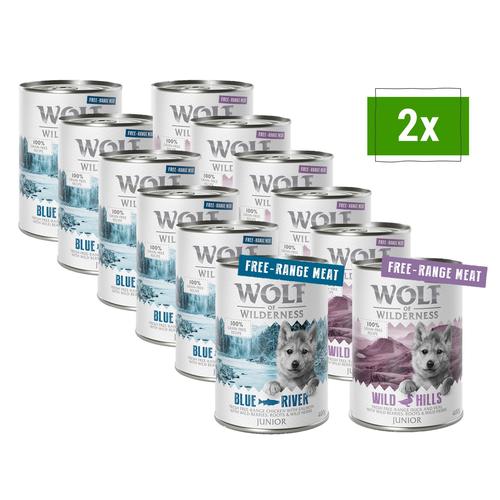 12 x 400g Junior Wolf of Wilderness getreidefreies Hundefutter nass