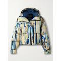 Cordova - Aomori Hooded Quilted Printed Down Ski Jacket - Navy