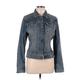 Elie Tahari Denim Jacket: Short Blue Jackets & Outerwear - Women's Size Large