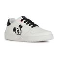 Sneaker GEOX "J WASHIBA GIRL E" Gr. 31, schwarz-weiß (weiß, schwarz) Kinder Schuhe Sneaker Slip On Sneaker, Schlupfschuh, Slipper mit Mickey Mouse Print