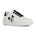 Sneaker GEOX "J WASHIBA GIRL E" Gr. 36, schwarz-weiß (weiß, schwarz) Kinder Schuhe Sneaker Slip On Sneaker, Schlupfschuh, Slipper mit Mickey Mouse Print