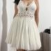 Free People Dresses | Free People One White Ilektra Slip Lace Mini Dress Size Small | Color: White | Size: S