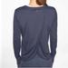 Athleta Tops | Athleta Women’s Sunlover Upf Long Sleeve Tulip Back Top Shirt Navy Blue Size Xxs | Color: Blue | Size: Xxs