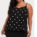 Torrid Tops | New Torrid Shirt Womens 2x Plus Size Sophie Chiffon Polka Dot Swing Cami Black | Color: Black/White | Size: 2x