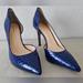 Jessica Simpson Shoes | Jessica Simpson -Claudette Blue Lstr Pt Snake 8m -4 In Heel- Never Worn | Color: Blue | Size: 8