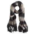 J. Crew Accessories | J Crew Scarf Striped Black Gray Fringe Soft | Color: Gray/Silver | Size: Os