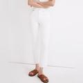 Madewell Jeans | Madewell The Perfect Vintage Jean In Tile White High Waist Raw Hem Straight 25 | Color: White | Size: 25