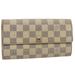 Louis Vuitton Bags | Louis Vuitton Damier Azur Portefeuille Sarah Long Wallet N63208 Lv Auth 60183 | Color: White | Size: W7.5 X H4.1 X D1.0inch
