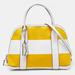 Coach Bags | Coach Yellow/White Striped Coated Canvas And Leather Satchel | Color: Yellow | Size: Os